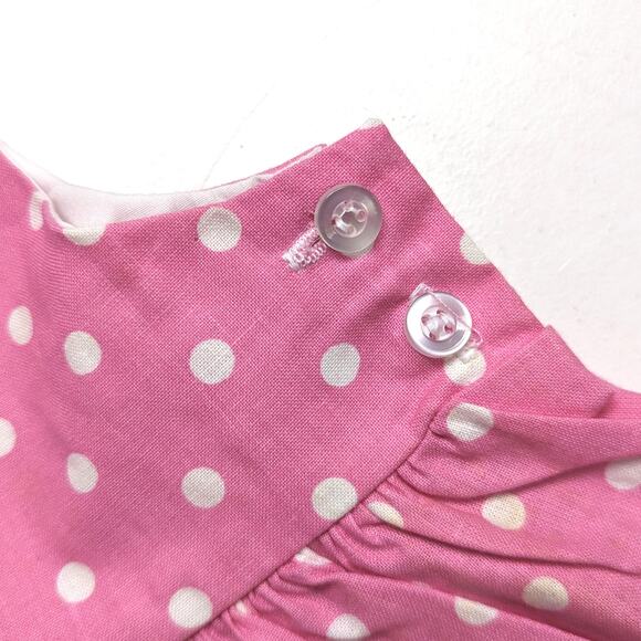 Vintage The Bailey Boys Dress Girls Size 4T Pink Polka Dot Beach Sundress - Picture 3 of 7